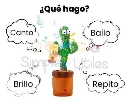 Juguete Cactus Bailarín Imita voz y Canta